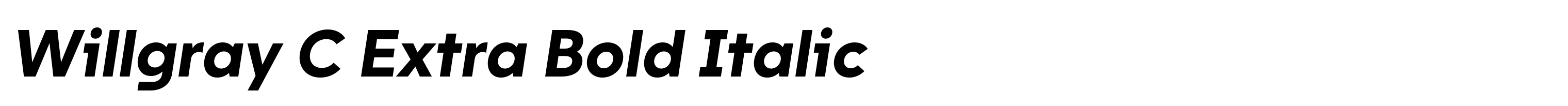 Willgray C Extra Bold Italic